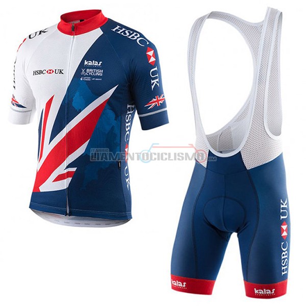 Abbigliamento Ciclismo Kalas HSBC GB 2017 blu e bianco